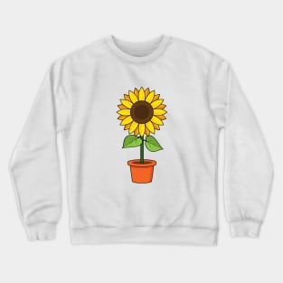 Sunflower Plant in a Pot Crewneck Sweatshirt